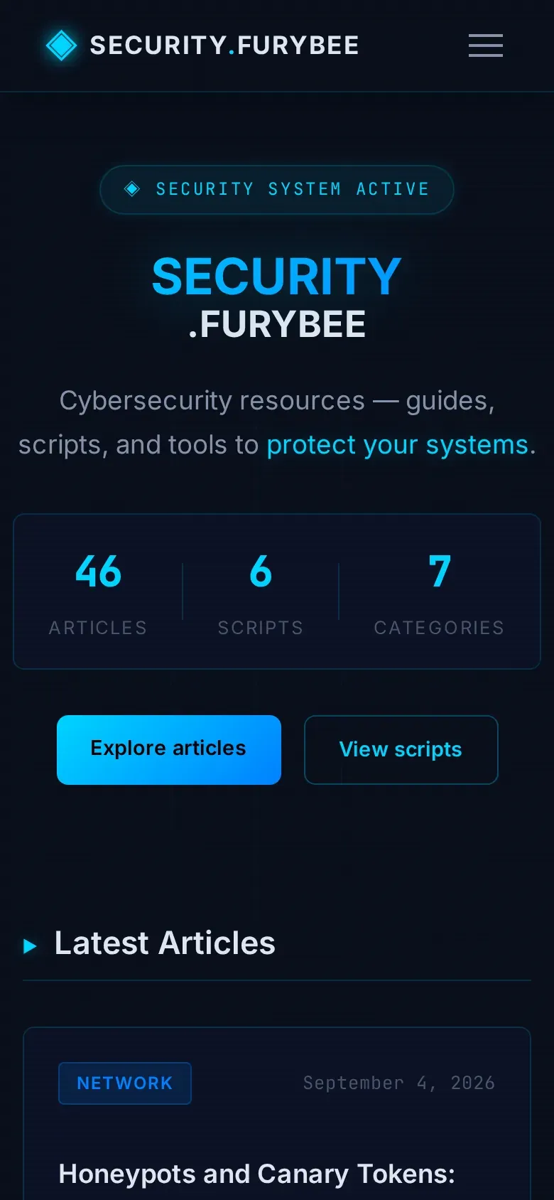Security.FuryBee home page